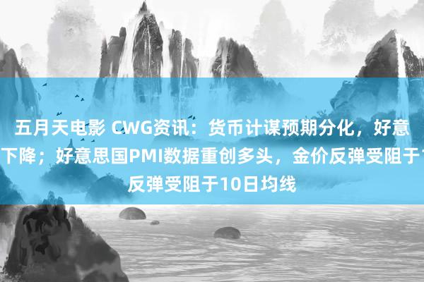 五月天电影 CWG资讯：货币计谋预期分化，好意思元周三下降；好意思国PMI数据重创多头，金价反弹受阻于10日均线