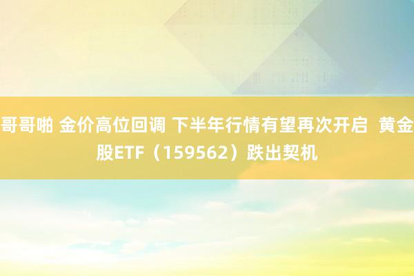 哥哥啪 金价高位回调 下半年行情有望再次开启  黄金股ETF（159562）跌出契机