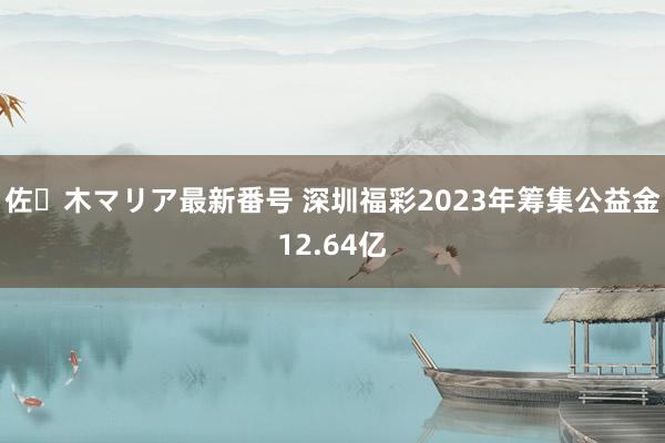 佐々木マリア最新番号 深圳福彩2023年筹集公益金12.64亿