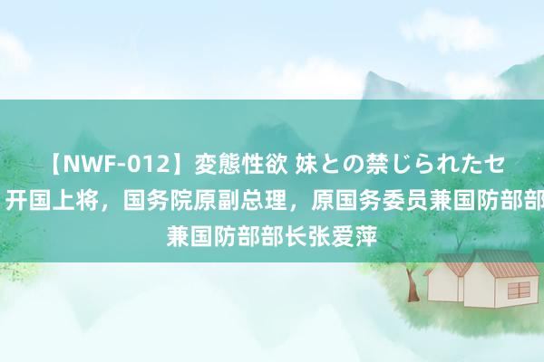 【NWF-012】変態性欲 妹との禁じられたセックス。 开国上将，国务院原副总理，原国务委员兼国防部部长张爱萍