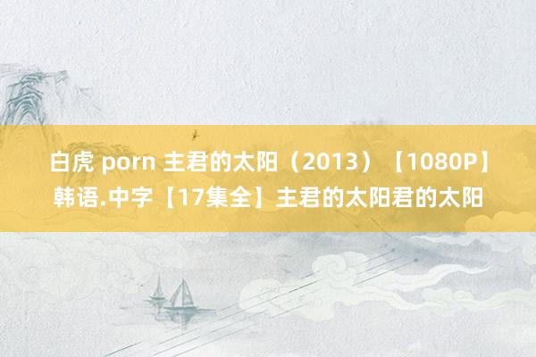 白虎 porn 主君的太阳（2013）【1080P】韩语.中字【17集全】主君的太阳君的太阳